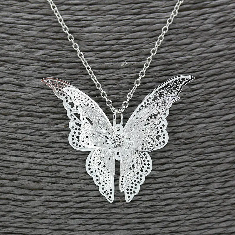 2018 New High Quality Fashion Butterfly Pendant silver Chain Necklace for Women big Crystal Lovely Butterfly Pendant Jewelry
2018 New High Quality Fashion Butterfly Pendant silver Chain Necklace for Women big Crystal Lovely Butterfly Pendant Jewelry
