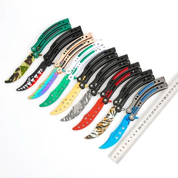 Swayboo folding Knife butterfly in knife fade doppler colors game butterfly knife trainer CS GO training knife not sharpen
Swayboo folding Knife butterfly in knife fade doppler colors game butterfly knife trainer CS GO training knife not sharpen