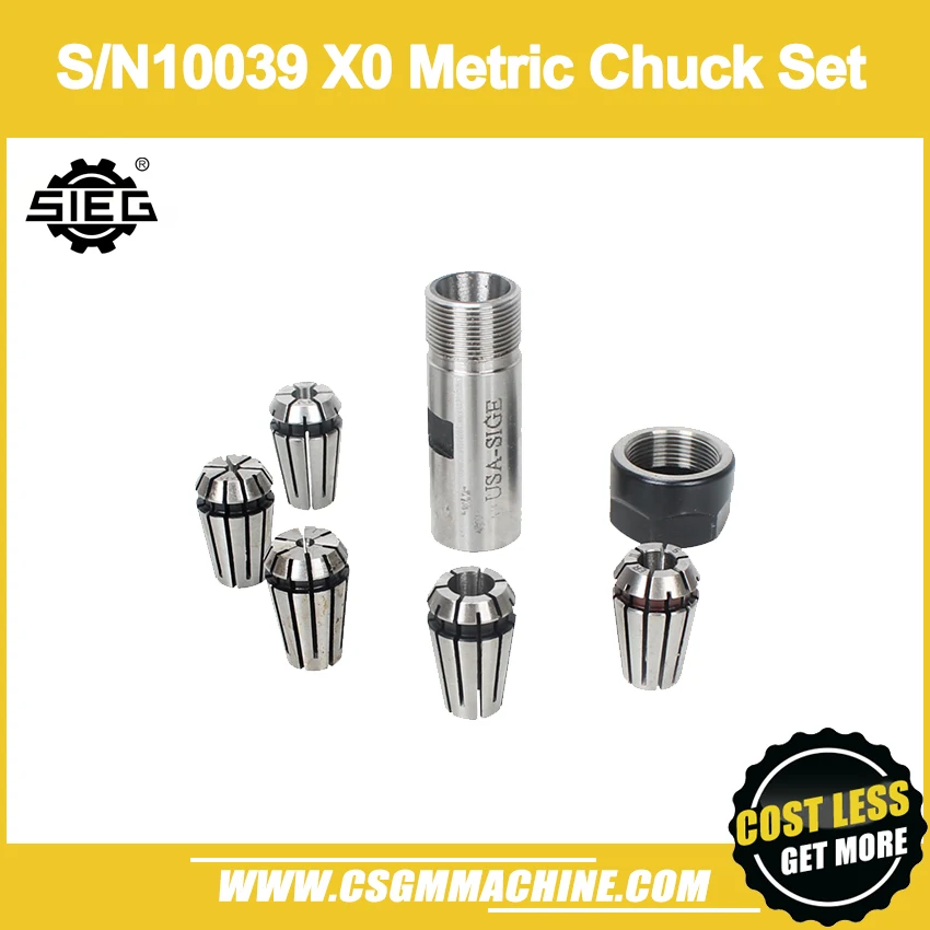 S/N:10139 Mill Chuck Set/SIEG X0 metric milling collet/free shppping chuck set for milling machine
S/N:10139 Mill Chuck Set/SIEG X0 metric milling collet/free shppping chuck set for milling machine