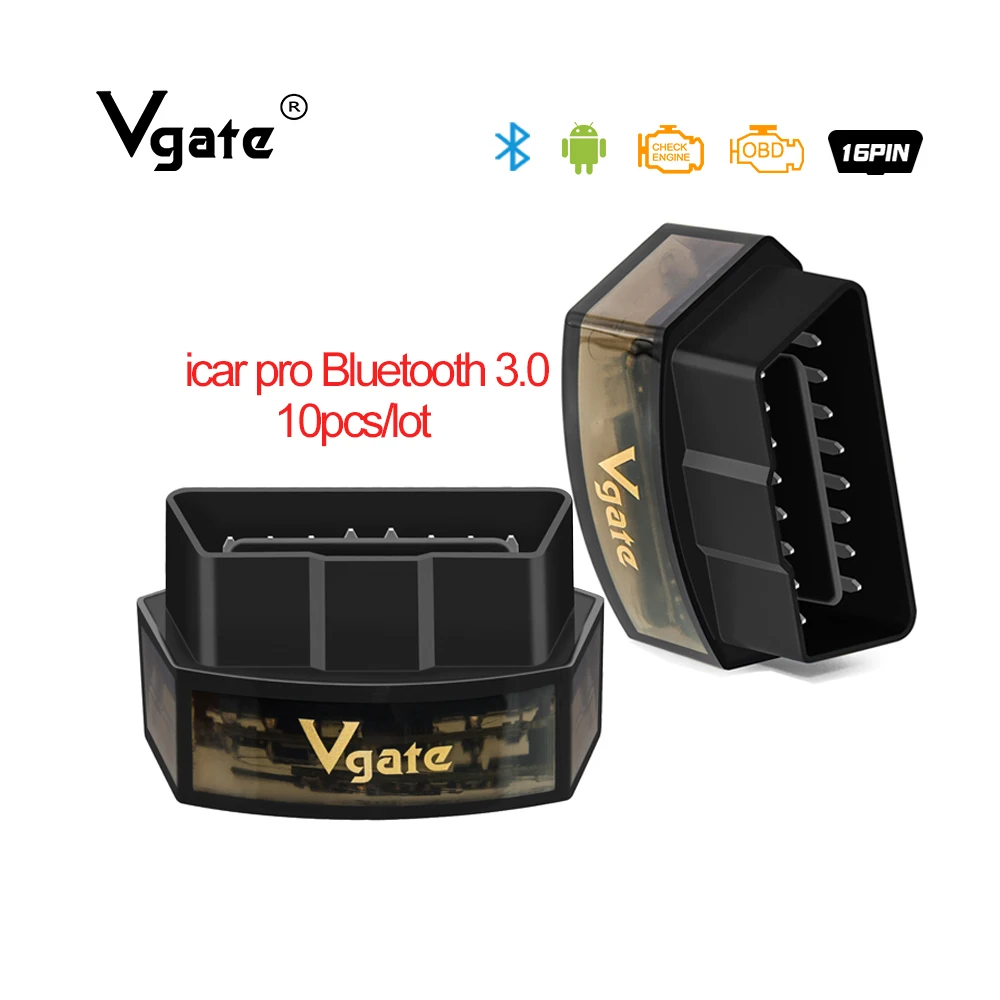 Vgate ELM 327 V2.1 bluetooth obd2 scanner Diagnostic tool iCar Pro Original code reader support OBD2 Protocols elm327 10pcs/lot
Vgate ELM 327 V2.1 bluetooth obd2 scanner Diagnostic tool iCar Pro Original code reader support OBD2 Protocols elm327 10pcs/lot