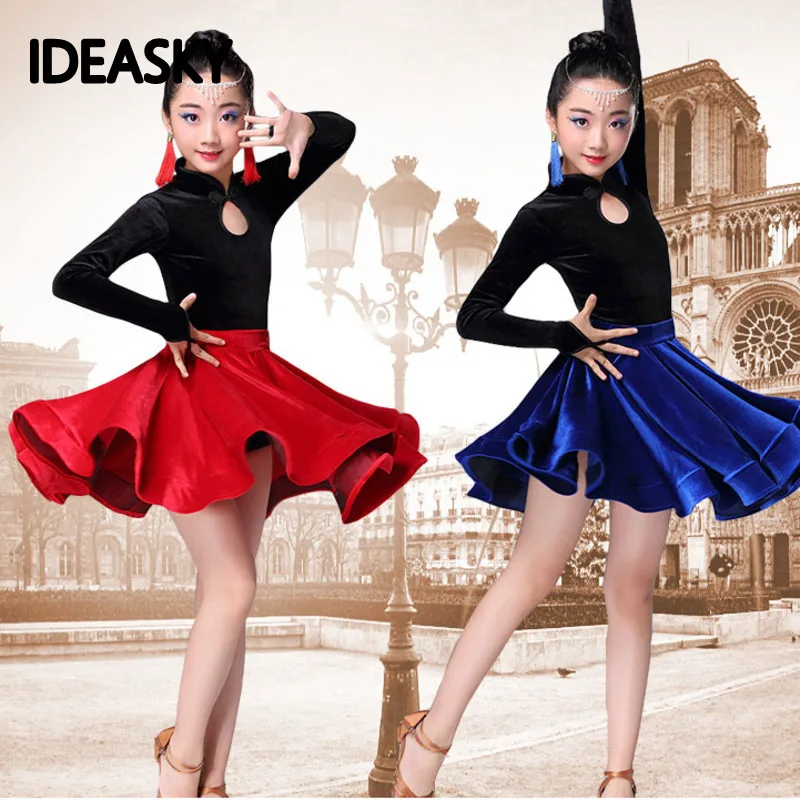 velvet modern girls latin dance dress latin ballroom competition for child long sleeves kids salsa Cha Cha tango costumes skirt
velvet modern girls latin dance dress latin ballroom competition for child long sleeves kids salsa Cha Cha tango costumes skirt