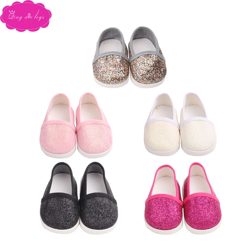 Doll shoes fashion sequin shoes 5 colors fit 43 cm baby dolls and 18 inch Girl dolls shoe accessories g168-g198
Doll shoes fashion sequin shoes 5 colors fit 43 cm baby dolls and 18 inch Girl dolls shoe accessories g168-g198