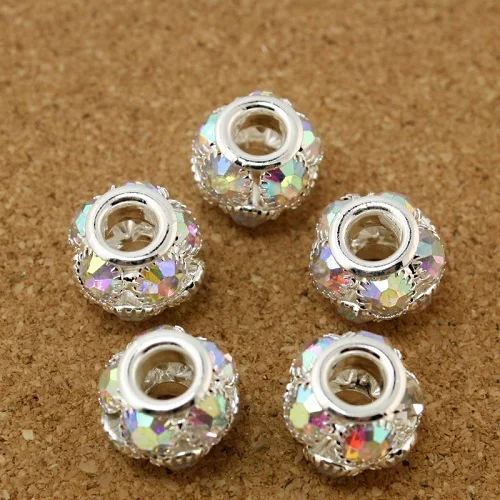 50pcs/lot 11x13mm Round Shape White AB Rhinestone Hollw Ball Spacer DIY Beads Fit European Bracelet
50pcs/lot 11x13mm Round Shape White AB Rhinestone Hollw Ball Spacer DIY Beads Fit European Bracelet