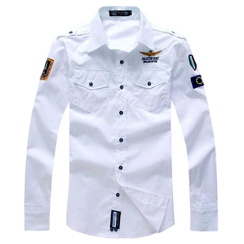 Very Good Quality Shirts 2019 New Arrivals Air Force Embroidery Men Print Shirt Long Sleeve Spring Camisa Masculina Manga Longa
Very Good Quality Shirts 2019 New Arrivals Air Force Embroidery Men Print Shirt Long Sleeve Spring Camisa Masculina Manga Longa