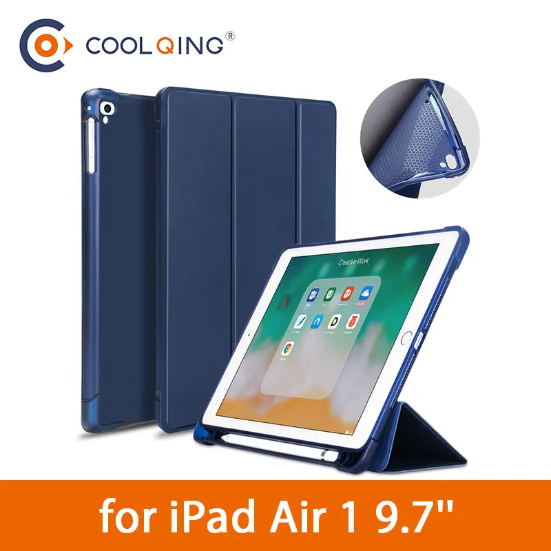 TPU Tri-folded Tablets Case For iPad Air 1 9.7 Soft Protective PU+TPU Cover With Pencil Slot Tablet Case For iPad Air Case 9.7''
TPU Tri-folded Tablets Case For iPad Air 1 9.7 Soft Protective PU+TPU Cover With Pencil Slot Tablet Case For iPad Air Case 9.7''