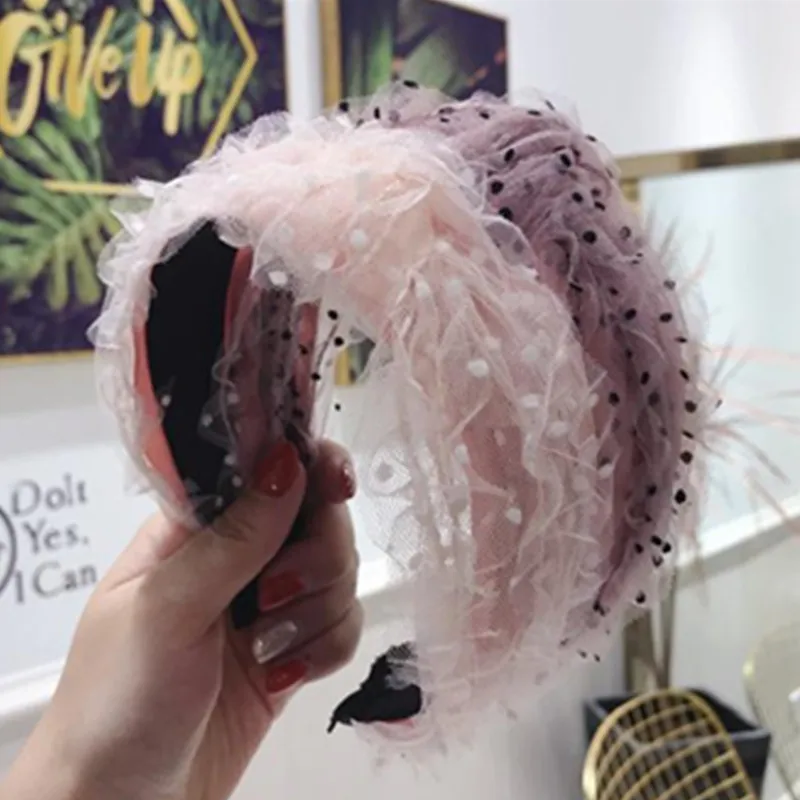 Pink Princess Headband Mesh Lace Hairband Korean Sweet Style Wide Headband Girls Hair Accessories Dots Head Band Adult Hairband
Pink Princess Headband Mesh Lace Hairband Korean Sweet Style Wide Headband Girls Hair Accessories Dots Head Band Adult Hairband