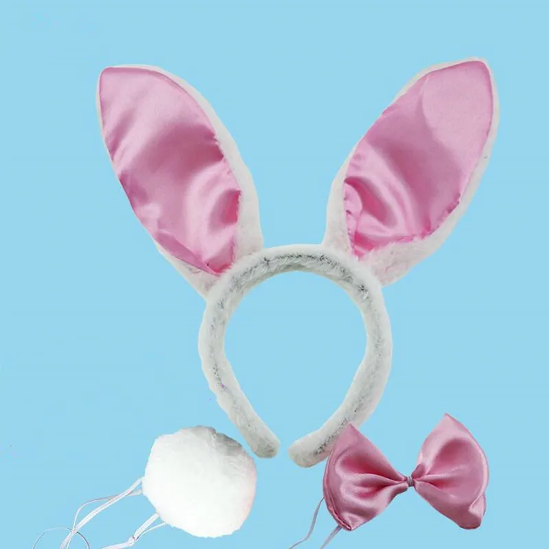 Pink Blue Satin Bunny Ears Headband Cosplay Rabbit Ears Headwear Tie Tail 3pcs Set Kids Adults Party Dress Decoration Halloween
Pink Blue Satin Bunny Ears Headband Cosplay Rabbit Ears Headwear Tie Tail 3pcs Set Kids Adults Party Dress Decoration Halloween