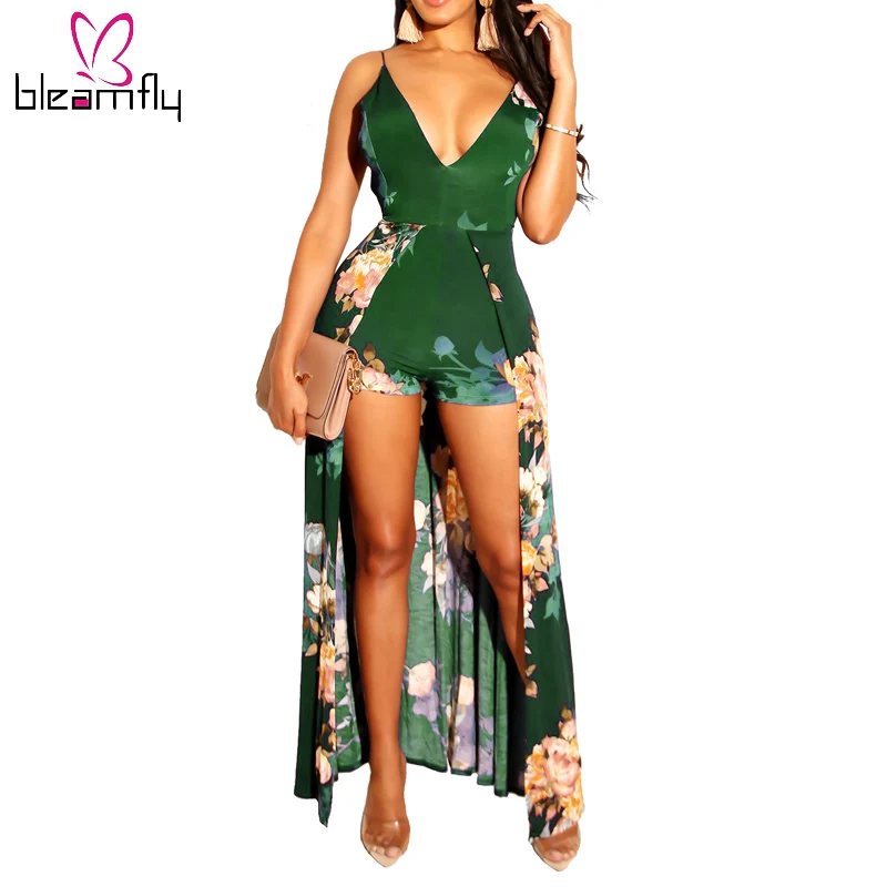 Boho Floral Print Jumpsuits Women Summer Elegant Sleeveless Backless Jumpsuit Romper V-Neck Shorts Playsuit Overalls Body Mujer
Boho Floral Print Jumpsuits Women Summer Elegant Sleeveless Backless Jumpsuit Romper V-Neck Shorts Playsuit Overalls Body Mujer