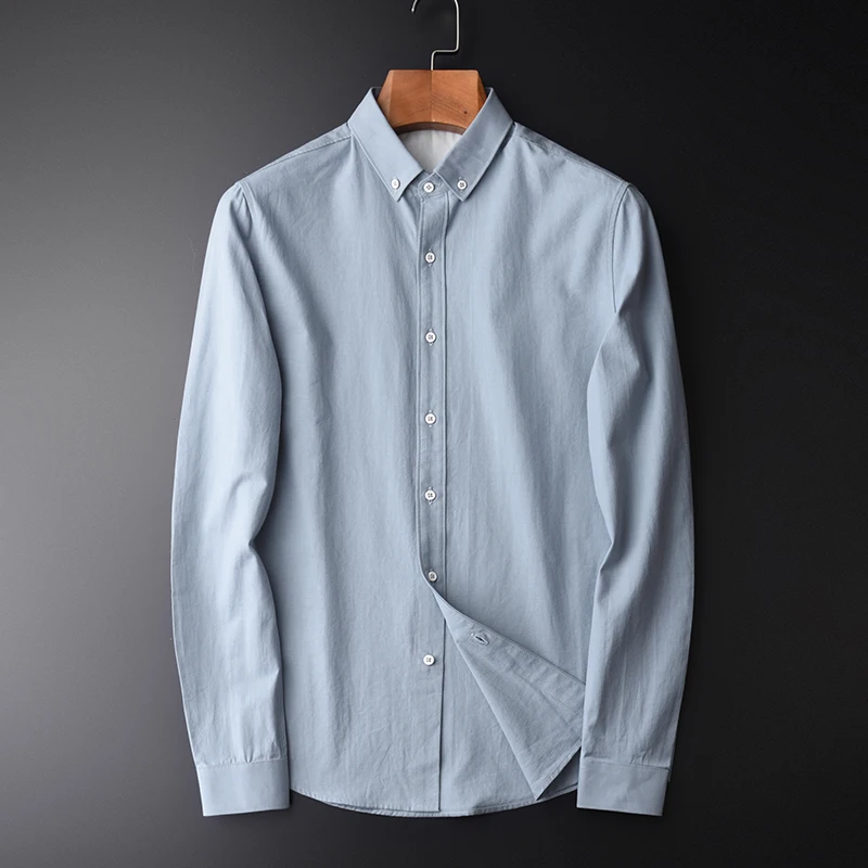 Minglu 100% Cotton Men Shirt Luxury Spring Long Sleeve Solid Color Man Shirt Spring Camisa Masculina Plus Size 4xl Shirts Mens
Minglu 100% Cotton Men Shirt Luxury Spring Long Sleeve Solid Color Man Shirt Spring Camisa Masculina Plus Size 4xl Shirts Mens