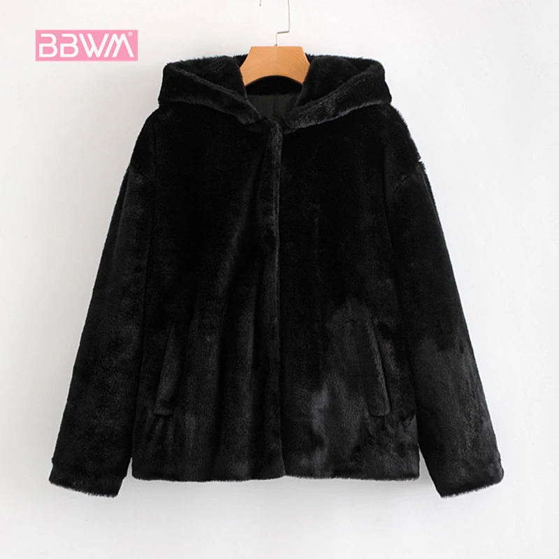 Leisure vacation 2018 autumn new women's wild slim faux fur hooded women's jacket coat
Leisure vacation 2018 autumn new women's wild slim faux fur hooded women's jacket coat