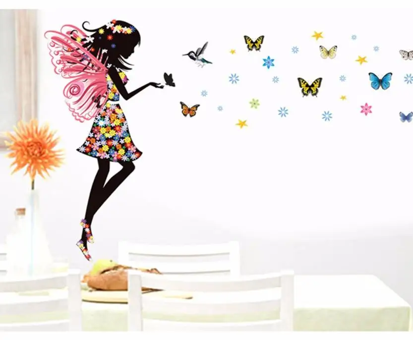 Home Decor Butterfly Girl Removable Decor Environmentally Mural Wall Stickers Decal wall sticker Home Deco mirror JU30
Home Decor Butterfly Girl Removable Decor Environmentally Mural Wall Stickers Decal wall sticker Home Deco mirror JU30