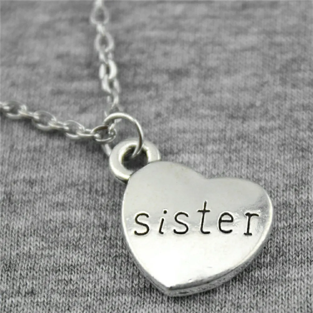 2 Colors Antique Silver Antique Bronze Tone 15x18mm Sister Pendant Necklace For Women 2019 Fashion Jewelry Gift Dropshipping
2 Colors Antique Silver Antique Bronze Tone 15x18mm Sister Pendant Necklace For Women 2019 Fashion Jewelry Gift Dropshipping