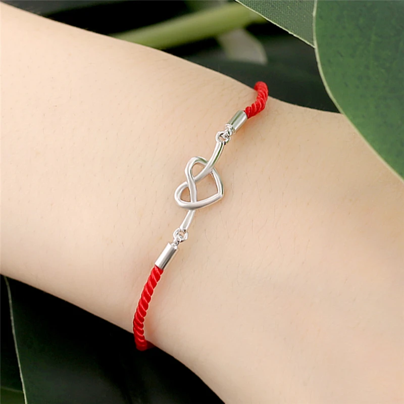 Romad Gold Heart Bracelets Handmade Red Rope Bracelet For Women Girls Thread String Woven Bracelet Charm Love Jewelry 2019 R40
Romad Gold Heart Bracelets Handmade Red Rope Bracelet For Women Girls Thread String Woven Bracelet Charm Love Jewelry 2019 R40