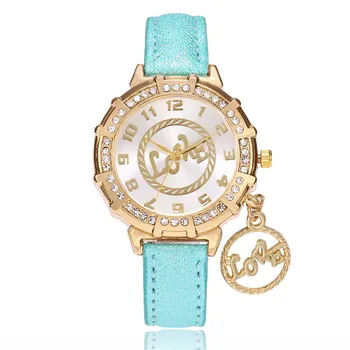 FUNIQUE Women Brand Quartz Watch Rhinestone Love Pendant Gold Color Watch Girl Numerals Hand Clock Reloj Mujer For Dropshipping
FUNIQUE Women Brand Quartz Watch Rhinestone Love Pendant Gold Color Watch Girl Numerals Hand Clock Reloj Mujer For Dropshipping