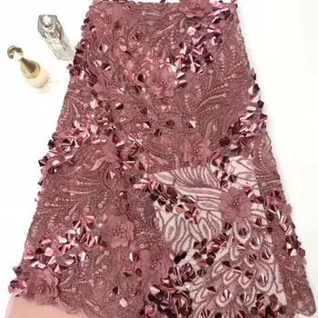 2019 African high quality velvet sequence French Nigerian sequins net tulle mesh Swiss lace fabric for dress 5yards/lot Pink
2019 African high quality velvet sequence French Nigerian sequins net tulle mesh Swiss lace fabric for dress 5yards/lot Pink