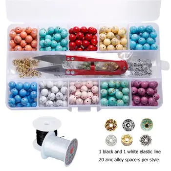 8mm Synthetic Round Bead Loose Bead 10 Colors Zinc Alloy Spacer Scissors 15 Grids/Box Combination Wholesale
8mm Synthetic Round Bead Loose Bead 10 Colors Zinc Alloy Spacer Scissors 15 Grids/Box Combination Wholesale