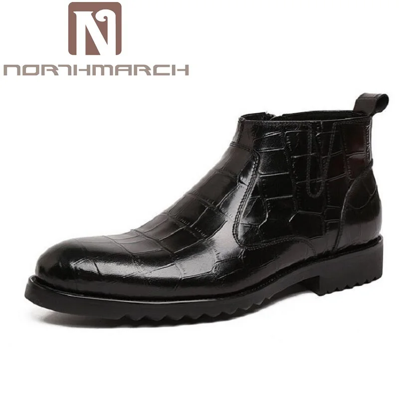 NORTHMARCH Brand Men Boots Stone Pattern Leather Snow Boots Casual Men Autumn Shoes Comfortable Winter Waterproof Ankle Boots
NORTHMARCH Brand Men Boots Stone Pattern Leather Snow Boots Casual Men Autumn Shoes Comfortable Winter Waterproof Ankle Boots