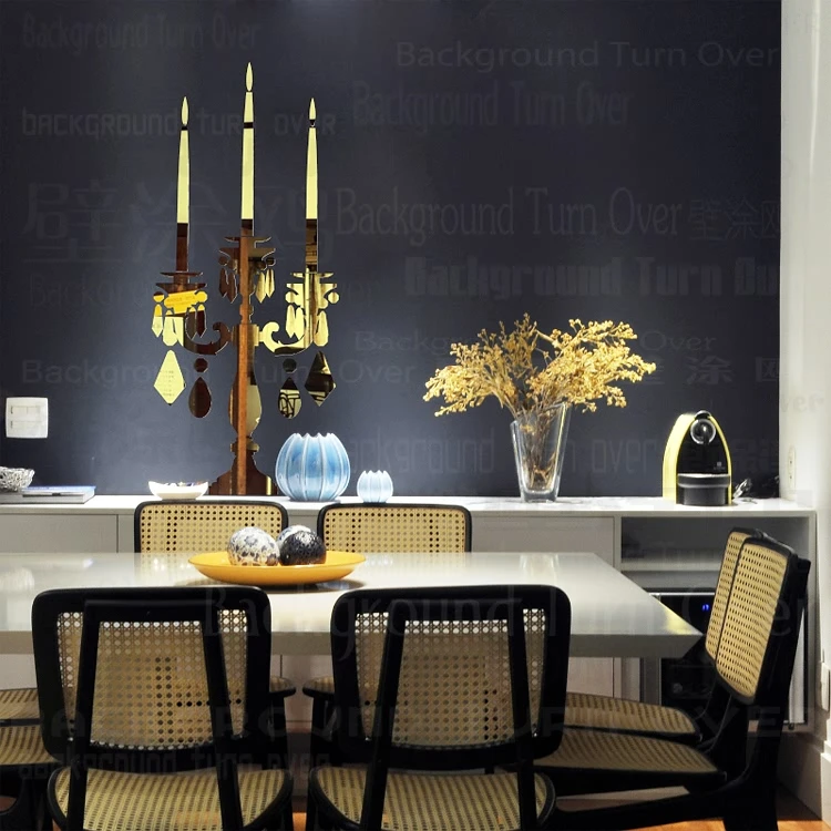 Creative dinning room wall candlestick style vintage poster acrylic mirror decoration wall sticker home decor R041
Creative dinning room wall candlestick style vintage poster acrylic mirror decoration wall sticker home decor R041
