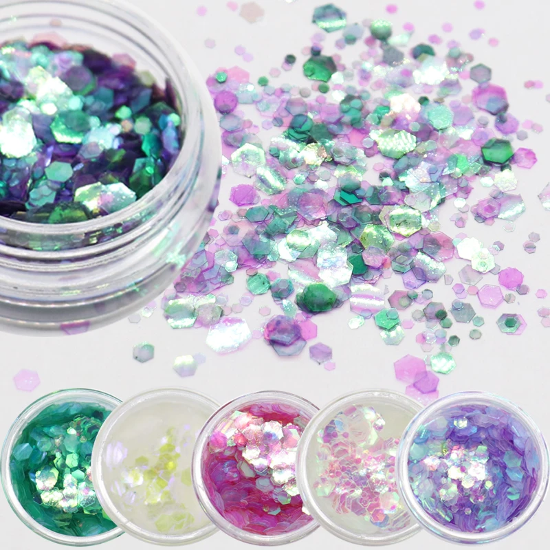 6Boxes Hexagon Nail Glitter Sequins Dust Shiny Nail Sparkle Paillettes 1mm2mm3mm Mixed Ultrathin Flakes 3D Nail Art Decorations
6Boxes Hexagon Nail Glitter Sequins Dust Shiny Nail Sparkle Paillettes 1mm2mm3mm Mixed Ultrathin Flakes 3D Nail Art Decorations