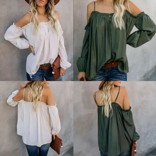 2019 New Hot Summer Fashion Latest Plus Size Women's Casual Long Sleeve Slash neck Off Shoulder Loose Tops Blouse
2019 New Hot Summer Fashion Latest Plus Size Women's Casual Long Sleeve Slash neck Off Shoulder Loose Tops Blouse