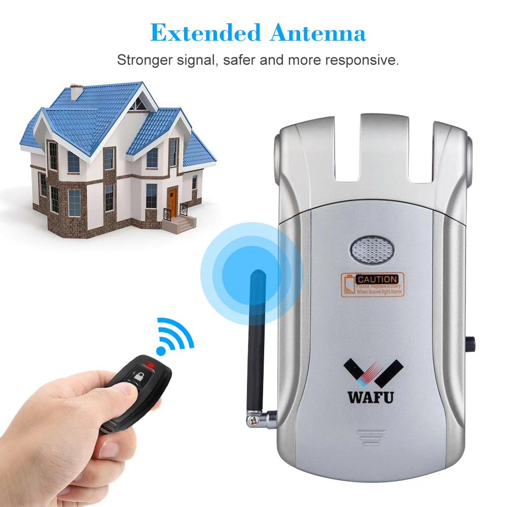 WAFU hf 008 Door Lock Wireless Remote Control Invisible Keyless Entry Door Lock Smart Electronic Lock with 2 Remote Controllers
WAFU hf 008 Door Lock Wireless Remote Control Invisible Keyless Entry Door Lock Smart Electronic Lock with 2 Remote Controllers