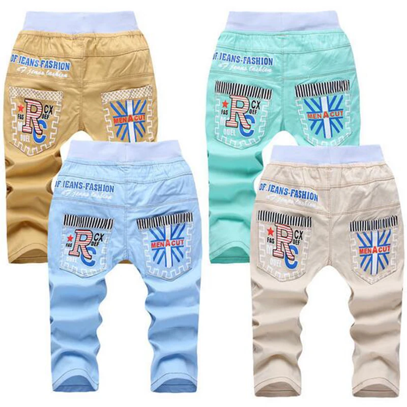 Children Kids Pants Stretch Boys casual boys clothes pants Trousers Full Length Elastic Waist 3-7Y | Детская одежда и обувь