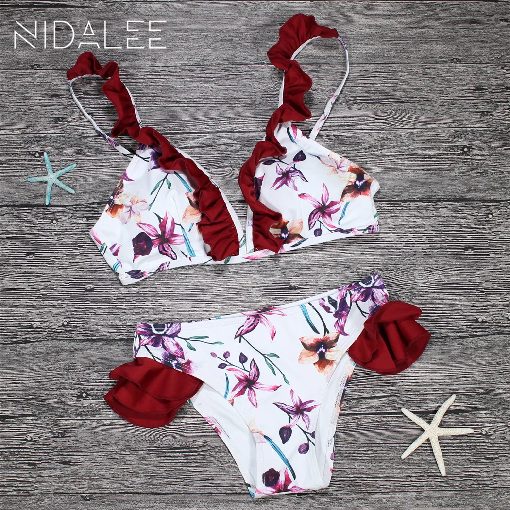 2019 Sexy Red Lotus Leaf Print Bikini Set Filled Frills High Leg Scissors Biquinis Cute Girls Swimsuit Swimsuit Beach Frilly7254
2019 Sexy Red Lotus Leaf Print Bikini Set Filled Frills High Leg Scissors Biquinis Cute Girls Swimsuit Swimsuit Beach Frilly7254