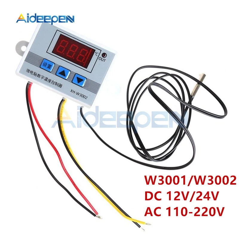 XH-W3001 W3002 12V 24V 220V LED Digital Control Thermostat Temperature Microcomputer Switch Thermometer Thermoregulator Sensor
XH-W3001 W3002 12V 24V 220V LED Digital Control Thermostat Temperature Microcomputer Switch Thermometer Thermoregulator Sensor
