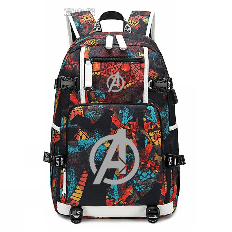 New Avengers 4 Infinity War schoolbag Printing laptop bag Men Travel bags USB Charging knapsack avengers endgame Oxford Backpack
New Avengers 4 Infinity War schoolbag Printing laptop bag Men Travel bags USB Charging knapsack avengers endgame Oxford Backpack