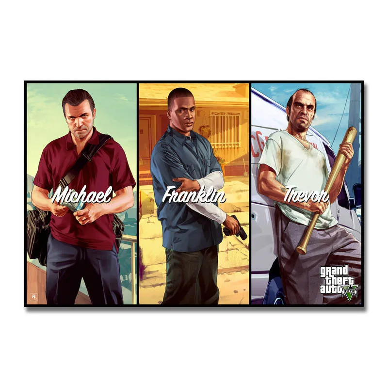 Art Silk Or Canvas Print Grand Theft Auto Hot Game Poster 13x20 32x48 inch For Room Decor Decoration-005
Art Silk Or Canvas Print Grand Theft Auto Hot Game Poster 13x20 32x48 inch For Room Decor Decoration-005