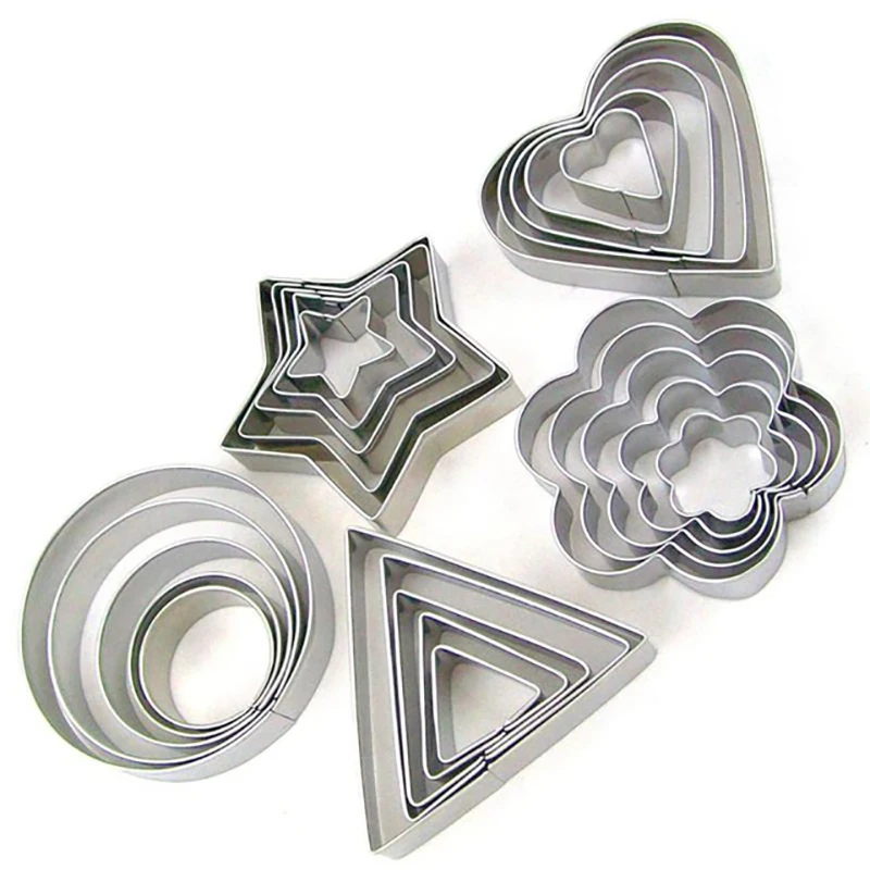 New Year Decor Cake Tools Biscuit Mold Christmas Cutter Baking Mould 5pcs Round/Heart/Flower/Star/Triangle Shape Cookie Cutter
New Year Decor Cake Tools Biscuit Mold Christmas Cutter Baking Mould 5pcs Round/Heart/Flower/Star/Triangle Shape Cookie Cutter