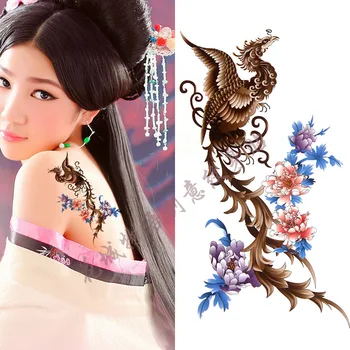 Colorful big Phoenix flower Body Art Waterproof fake tattoo For Woman Flash TemporaryTattoo Stickers 10*20CM KD061
Colorful big Phoenix flower Body Art Waterproof fake tattoo For Woman Flash TemporaryTattoo Stickers 10*20CM KD061