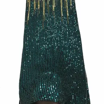 Green French lace fabric 5yards/piece by dhl velvet gold line sequins laces for women dresses 2018 high quality nigerian fabric
Green French lace fabric 5yards/piece by dhl velvet gold line sequins laces for women dresses 2018 high quality nigerian fabric