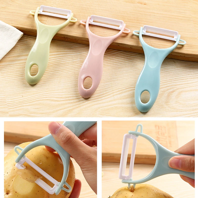 Creative Plastic Ceramics Fruit Peeler Parer Cutter Kitchen Tool Gadgets Helper Hot High Quality Multi-purpose Vegetable Peeler
Creative Plastic Ceramics Fruit Peeler Parer Cutter Kitchen Tool Gadgets Helper Hot High Quality Multi-purpose Vegetable Peeler