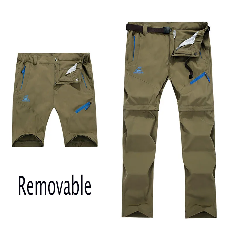 

M-7XL 2018 New Summer Outdoor Waterproof Removable Trousers Camping Trekking Quick Dry Breathable Light Sport Hiking Pant
