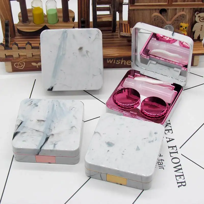 Marble Surface Square Round Mirror Cover Contact Lens Cases Women Eye Contacts Box Container Cute Travel Kit Box
Marble Surface Square Round Mirror Cover Contact Lens Cases Women Eye Contacts Box Container Cute Travel Kit Box
