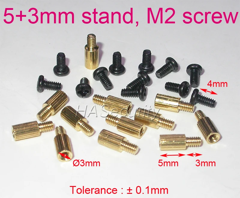 12pcs 5+3mm brass stand / brace / puncheon with M2-4mm screw for security camera PCB module installation assembly
12pcs 5+3mm brass stand / brace / puncheon with M2-4mm screw for security camera PCB module installation assembly