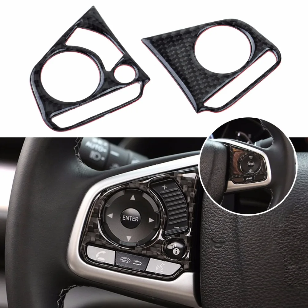DWCX 2Pcs Car Carbon Fiber & PU Black Auto Steering Wheel Button Cover Trim Decoration Fit For Honda Civic 2016 6.5x 6.2 x 0.1cm
DWCX 2Pcs Car Carbon Fiber & PU Black Auto Steering Wheel Button Cover Trim Decoration Fit For Honda Civic 2016 6.5x 6.2 x 0.1cm