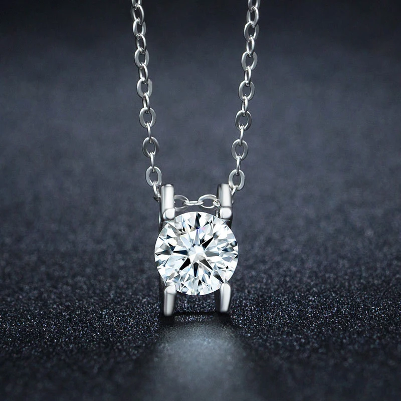 LESF 925 sterling silver single stone necklace Hearts and Arrows zircon pendant simple fashion ladies jewelry birthday gift
LESF 925 sterling silver single stone necklace Hearts and Arrows zircon pendant simple fashion ladies jewelry birthday gift