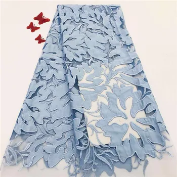 2019 Wholesale luxury French embroidery laser cut lace African mesh lace fabric high quality 5 yards blue party dress f3
2019 Wholesale luxury French embroidery laser cut lace African mesh lace fabric high quality 5 yards blue party dress f3