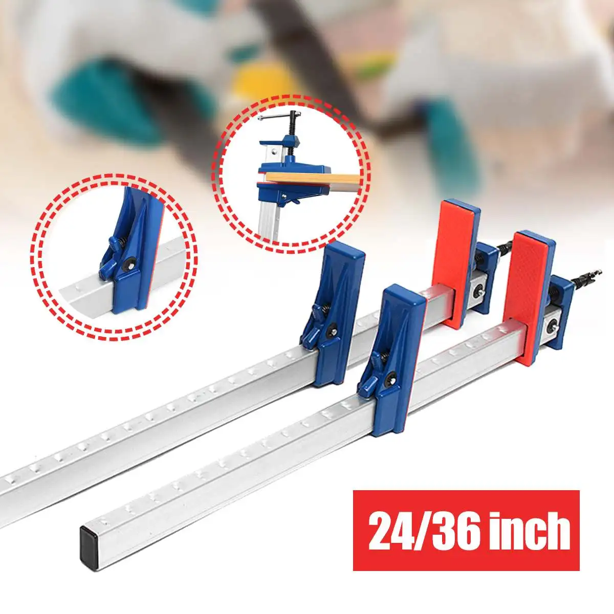 24/36 Inch F Type Clamp Bar Heavy Holder Grip Release Parallel Wood Clamps Hand DIY T Bar Wood Clamps for Woodworking
24/36 Inch F Type Clamp Bar Heavy Holder Grip Release Parallel Wood Clamps Hand DIY T Bar Wood Clamps for Woodworking