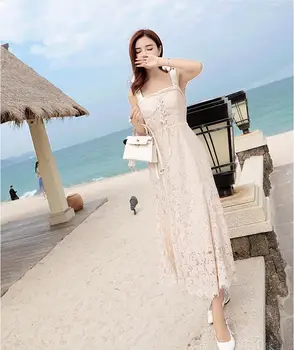 2018 summer new girl fairy dress lace fashion temperament A-Line casual sexy dress
2018 summer new girl fairy dress lace fashion temperament A-Line casual sexy dress