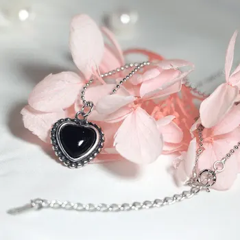 Elegant Quality Silver 925 Jewelry Vintage Personality Love Black Agate Necklace S925 Sterling Silver Necklace for Women
Elegant Quality Silver 925 Jewelry Vintage Personality Love Black Agate Necklace S925 Sterling Silver Necklace for Women