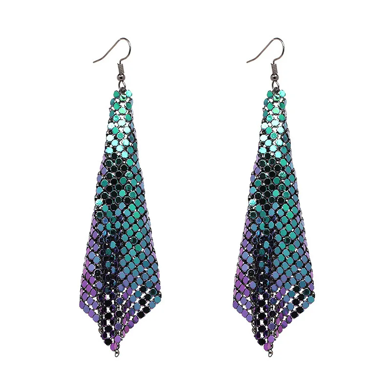 Creative Exaggerated Metal Mesh Sequined Tassel Earrings Long Pendant Pendant Earrings Female Models Women'S Fashion Earrings
Creative Exaggerated Metal Mesh Sequined Tassel Earrings Long Pendant Pendant Earrings Female Models Women'S Fashion Earrings