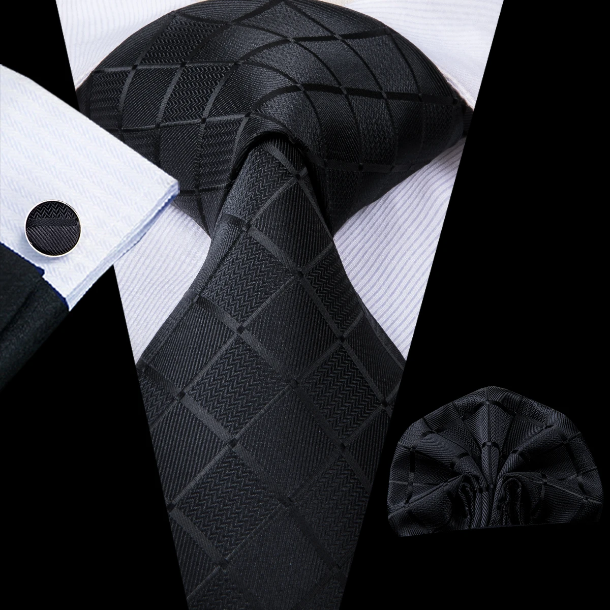 Hi-Tie Luxury Brand Silk Ties for Men 2019 Classic Business Party Wedding Tie Set Fashion Plaid Black Necktie 8.5cm C-1758
Hi-Tie Luxury Brand Silk Ties for Men 2019 Classic Business Party Wedding Tie Set Fashion Plaid Black Necktie 8.5cm C-1758