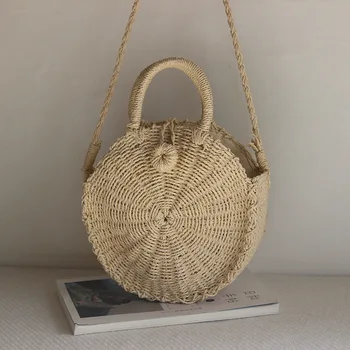 Dropshipping 2018 Round Straw Beach Bag Summer Vintage Handmade Crossbody Bag Circle Rattan bag Bohemian Shoulder bag for Women
Dropshipping 2018 Round Straw Beach Bag Summer Vintage Handmade Crossbody Bag Circle Rattan bag Bohemian Shoulder bag for Women
