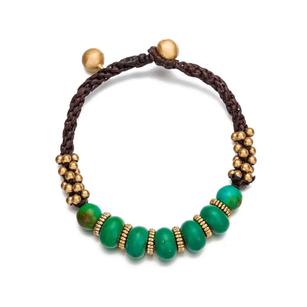 2018 Boho Handmade Rotating Green Stone Beads Chain Bracelets For Women Gold Color Beaded Bracelet
2018 Boho Handmade Rotating Green Stone Beads Chain Bracelets For Women Gold Color Beaded Bracelet