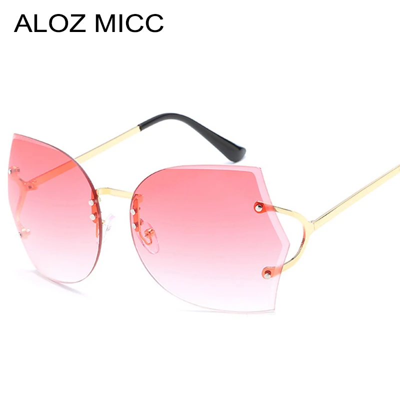 ALOZ MICC Luxury Sunglasses Women Rimless Lregularity Lens Brand Designer Lady Retro Gradient Sun Glasses UV400 Q112
ALOZ MICC Luxury Sunglasses Women Rimless Lregularity Lens Brand Designer Lady Retro Gradient Sun Glasses UV400 Q112