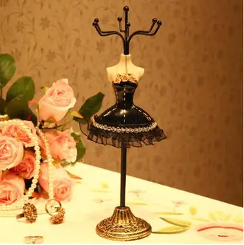 Black 25*6cm lace dress princess Sequins Gown Mannequin Earring Necklace Stand Display Holder Ring storage jewelry rack 1pc C549
Black 25*6cm lace dress princess Sequins Gown Mannequin Earring Necklace Stand Display Holder Ring storage jewelry rack 1pc C549