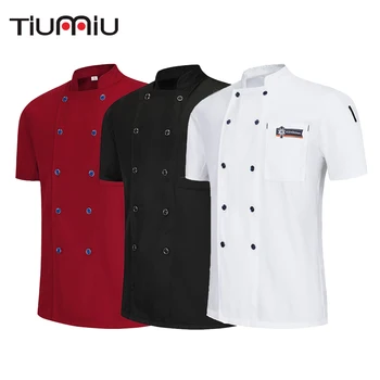 Chef Jacket Summer Short Sleeve Cook Shirt Unisex Chef Kitchen Restaurant Uniform Sushi Hotel Work Clothes 
Chef Jacket Summer Short Sleeve Cook Shirt Unisex Chef Kitchen Restaurant Uniform Sushi Hotel Work Clothes